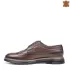 Кафяви кожени мъжки обувки оксфорд с връзки 13268-2
