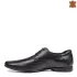 Черни кожени мъжки спортно елегантни обувки с връзки 13269-1