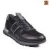 Спортни мъжки обувки от естествена кожа в черен цвят 13276-1