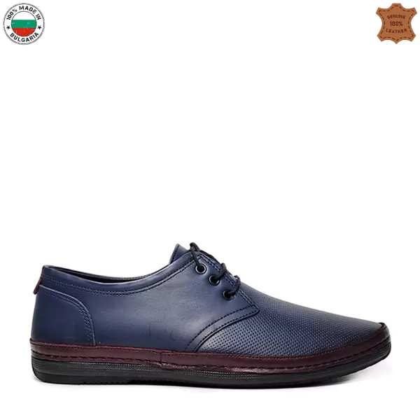 Сини български ежедневни мъжки обувки 13168-2